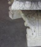 American Carved Marble Garden Seat