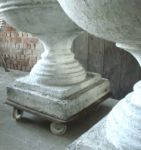 Pair Early 20th Century Belgium Cast Stone Urns