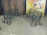 Pair of  English Wrought Iron Benches