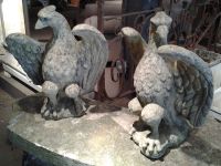 Pair of English Reconstituted Stone Eagles