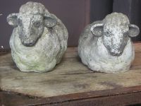 Pair of English Cast Stone Sheep