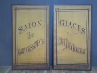 Large Pair of French Cafe Signs