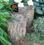 Pair of Carved Stone Garden Seats